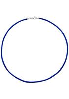 Jobo Kette ohne Anhänger, Seidenkette blau 42 cm 2,8 mm