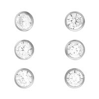 Vivance Ohrstecker »925/- Sterling Silber Set 3 Paar 4mm«