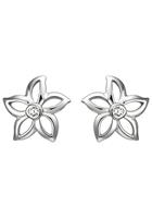 Jobo Paar Ohrstecker »Blume«, 925 Silber mit 2 Zirkonia