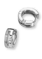 amor hoepel oorbellen voor dames, 925 Sterling zilver, zirkonia synth.