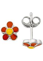 Jobo Paar Ohrhänger »Blume«, 925 Silber