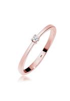 Elli DIAMONDS Dames Verlovingsring met Diamant (0,03 ct) in 925 Sterling Zilver