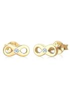 Diamore Paar Ohrstecker »Infinity Liebe Diamant (0.04 ct) 585 Gelbgold«