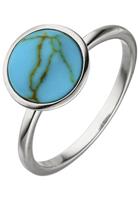 Jobo Fingerring, 925 Silber mit Türkis-Imitation