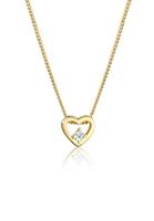 Diamore Collierkettchen »Herz Liebe Diamant (0.03 ct) 585 Gelbgold«