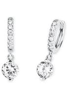 amor hoepel oorbellen voor dames, 925 Sterling zilver, zirkonia synth.