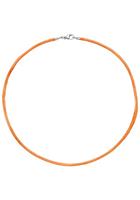 Jobo Kette ohne Anhänger, Seidenkette orange 42 cm