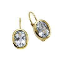 CELESTA Ohrhänger »375/- Gelbgold Blautopas(beh)«