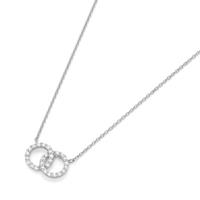 Smart Jewel Collier »zwei runde Mittelteile mit Zirkonia Steinen, Silber 925«