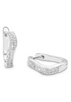 amor hoepel oorbellen voor dames, 925 Sterling zilver, zirkonia synth.