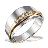 goldmaid Damenring 925/- Sterlingsilber 7 Brillanten 0,08 ct. P2/H