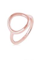 Elli Dames Cirkel Rond Geo Statement in 925 Sterling Zilver Roségoud