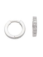 Adelia´s Paar Creolen »Silber 925 Sterling Silver Ohrringe - Creolen«, 925 Sterling Silber mit Zirkonia Ø 1.18 cm