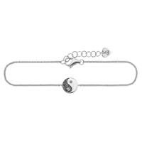 CAÏ Armband »925/- Sterling Silber rhodiniert Zirkonia Yin Yang«