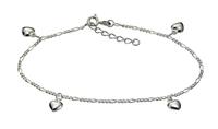 Vivance Fusskette »925/- Sterling Silber rhod. mit Herzen«