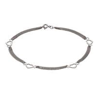 Zeeme Fußkette »925/- Sterling Silber Herzmotiv«