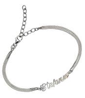 Firetti Armband »Namenskette als Armband in Panzerkettengliederung«