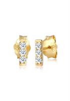 Diamore Paar Ohrstecker »Rechteck Geo Stab Diamant (0.12 ct) 585er Gelbgold«