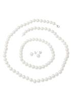 Firetti Schmuckset »Kette, Armband und Paar Ohrstecker« (Set, 4-tlg), mit Süßwasserzuchtperlen