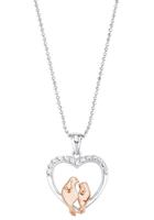 Amor Kette mit Anhänger »Herz mit Vogel-Pärchen, 2026065«, mit Zirkonia