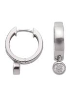 Adelia´s Paar Creolen »Silber 925 Sterling Silver Ohrringe - Creolen«, 925 Sterling Silber mit Zirkonia Ø 1.46 cm