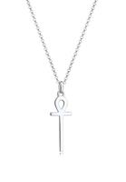 Elli Dames Ankh Kruis hanger in 925 Sterling Zilver Verguld