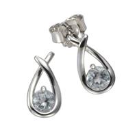Vivance Ohrstecker »925/- Sterling Silber 2x Blautopas«