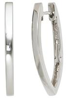Jobo Paar Creolen, oval 925 Silber
