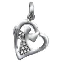 Vivance Anhänger »925/- Sterling Silber Engel Zirkonia«