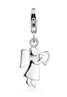 Elli Bedels Dames Guardian Angel Heart Sky Symbol Spiritual in 925 Sterling Zilver verguld