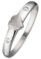 Jobo Fingerring, Herz 925 Silber mit Zirkonia