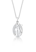 Elli Collierkettchen »mit Kreuz und Marienbild 925 Silber«