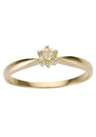 Firetti Fingerring »Verlobungsring, Vorsteckring, Solitär, Gelbgold«, mit Brillant in Krappenfassung