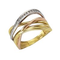 Fascination by Ellen K. Ring »333/- Gelbgold 3-farbig Zirkonia«