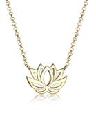 Elli Collierkettchen »mit Lotusblume Blüte Glücksbringer 925 Silber«
