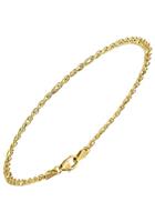Jobo Goldarmband, Zwillings-Panzerarmband 585 Gold 19 cm
