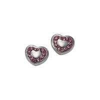Vivance Ohrstecker »925/- Sterling Silber Herz Kristall«