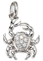 Jobo Sternzeichenanhänger, Sternzeichen Krebs 925 Silber mit Zirkonia
