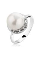 Nenalina Perlenring »Muschelkern-Perle Swarovski Kristalle 925 Silber«