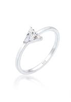 Elli Fingerring »Bandring Dreieck Triangle Geo Zirkonia 925 Silber«