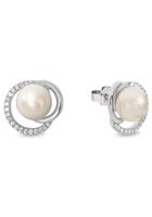JOOP! Oorbellen voor dames, 925 sterling zilver, synthetische zirkonia, gekweekte zoetwaterparel