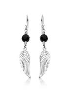 Nenalina Paar Ohrhänger »Hänger Flügel Engel Onyx Talisman 925 Silber«