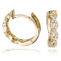 goldmaid Paar Creolen 585/- Gelbgold 56 Brillanten 0,26 ct.