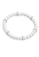 Elli Dames Schelpkern Kralen met Kristallen in 925 Sterling Zilver