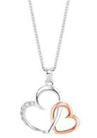 amor Ketting met hanger voor dames, 925 Sterling zilver, zirkonia synth. | Hart