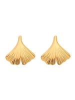 Adelia´s Paar Ohrstecker »Gold 14 k (585) Ohrringe - Ohrstecker«, Ginkoblatt 14 k 585 Gelbgold