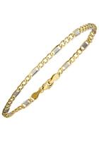 Jobo Goldarmband, Steg-Panzerarmband 333 Gold bicolor 19 cm