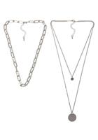 Firetti Collier-set 2-rijige layerkwaliteiten schakelketting met ronde hangers (set, 2-delig)
