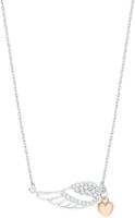 amor Ketting met hanger voor dames, sterling zilver 925, zirkonia (synth.) vleugels