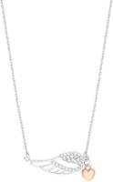 amor Ketting met hanger voor dames, sterling zilver 925, zirkonia (synth.) vleugels